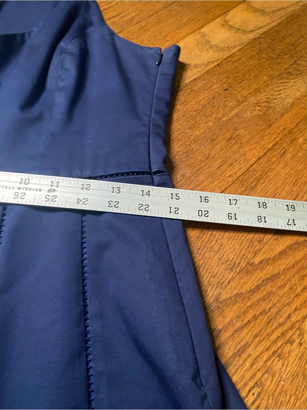 Parker Navy Pleated Mini Dress Size M Spaghetti Strap Date Night - Picture 7 of 10